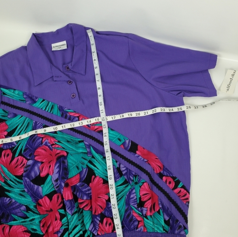 Alfred Dunner Vintage Top With Shoulder Pads Sz 22W - Picture 5 of 9